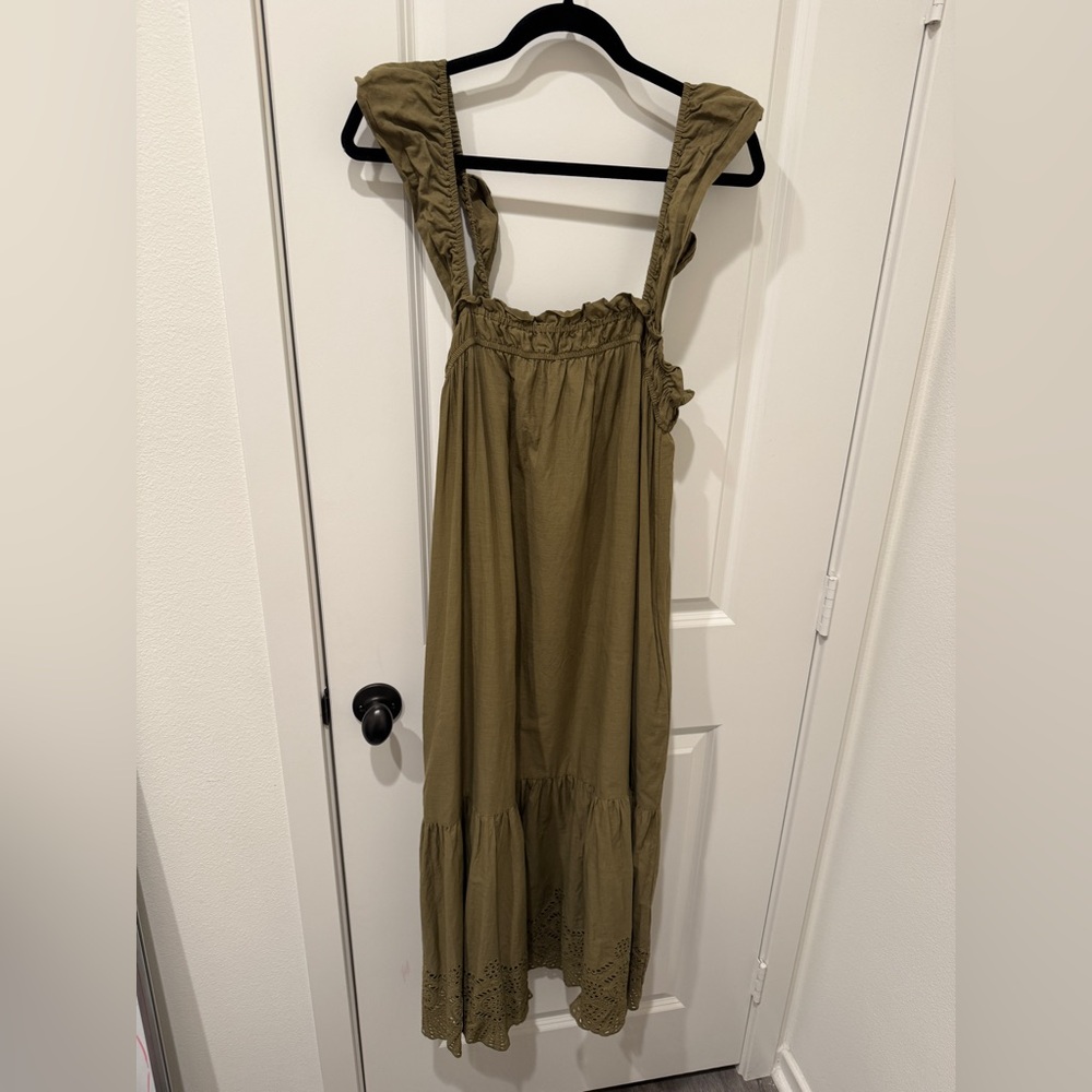 CJLA CARLY JEAN LOS ANGELES CONSTANCE DRESS OLIVE GREEN